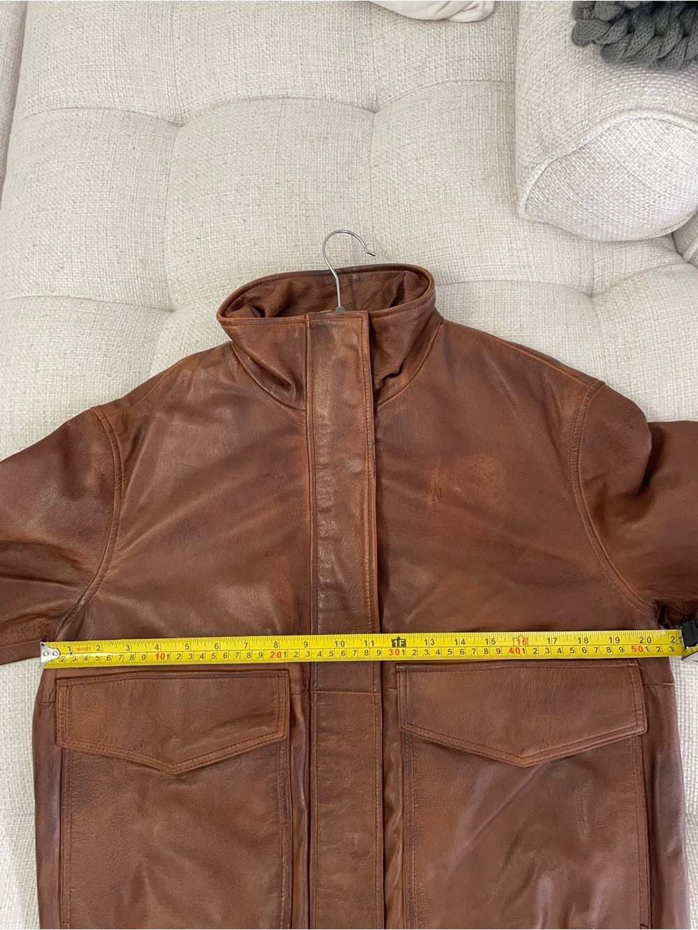 NWT 100% Leather Bomber Jacket ZW Collection Limited Edition Brown MSRP $419 - Picture 9 of 11